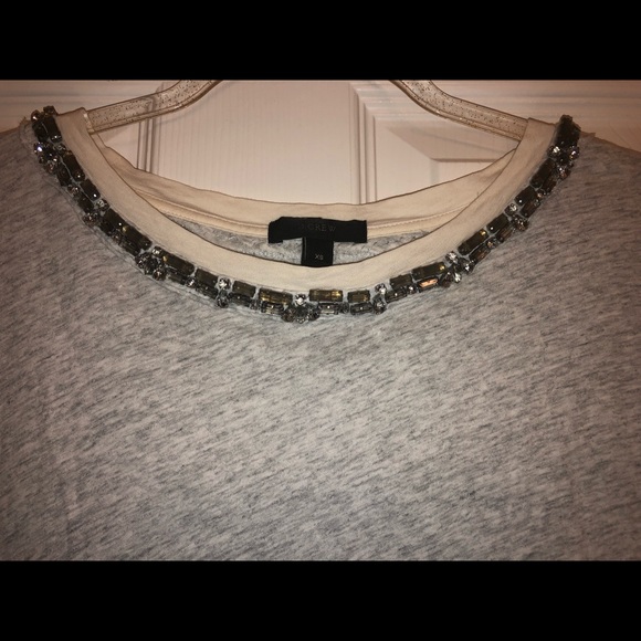 J. Crew heathered gray rhinestone t-shirt - Picture 3 of 3